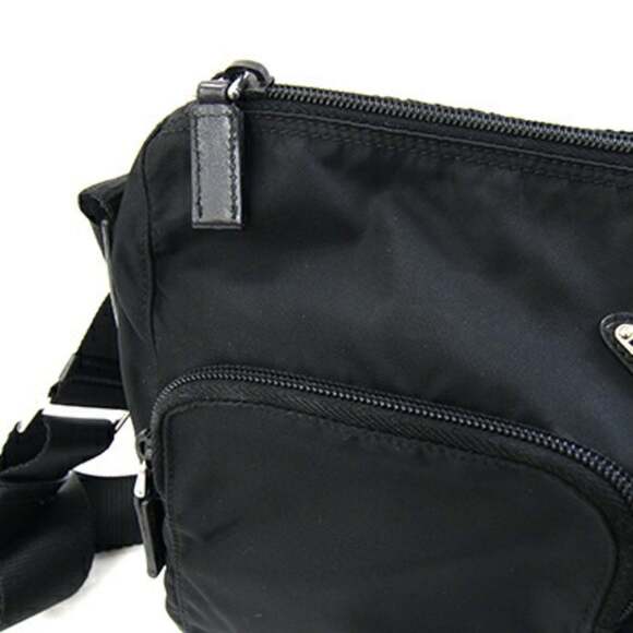 PRADA Black Leather Shoulder Bag
